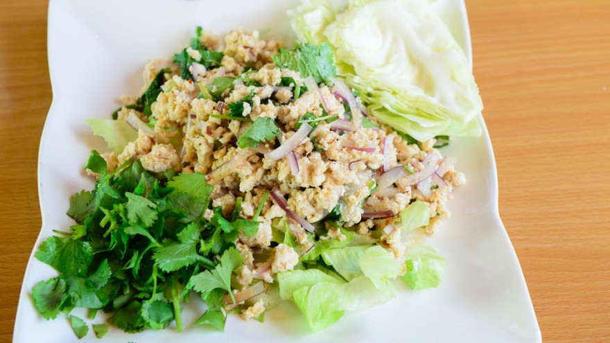 Lap Gai: savory Thai chicken salad